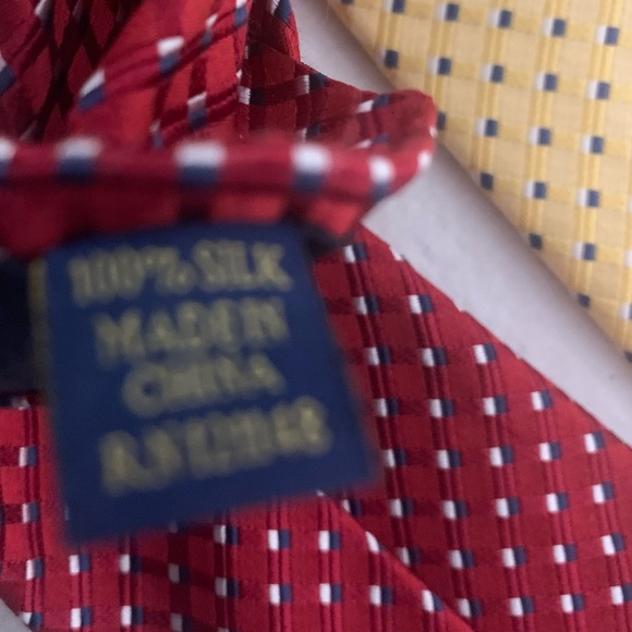 Classic Red and Yellow Patterned Ties - Picture 15 of 16